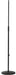 K&M 26010 black straight microphone stand on a round cast-iron base