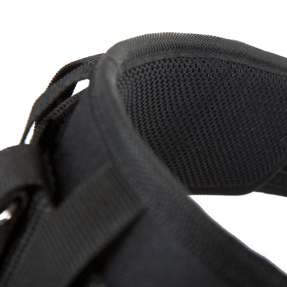 Close-up of the breathable mesh lining on the Padded Utility Belt's padded back