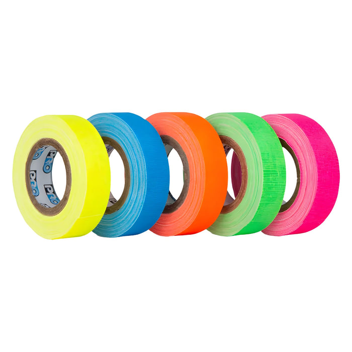 Pro Gaff® Fluorescent Spike Tape MiniMix (5 rolls) (12mm x 5.4m)