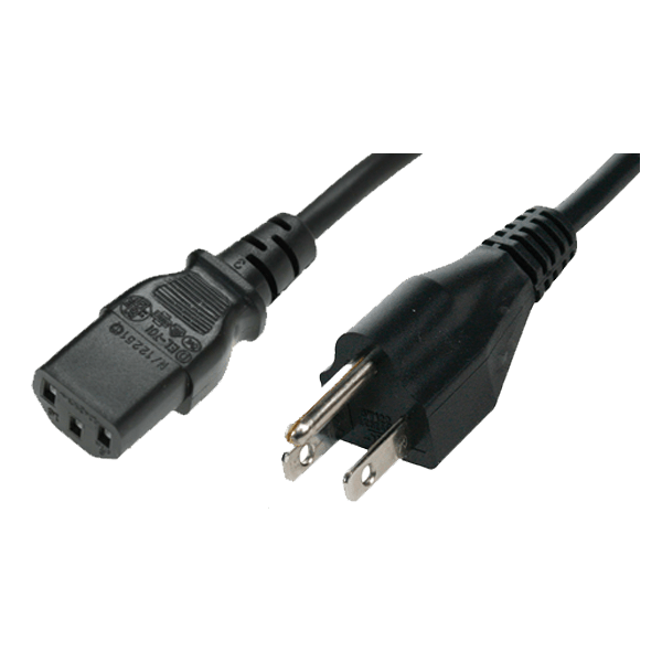 Scolmore PC010 lead with NEMA 5-15P plug and IEC C13 connector