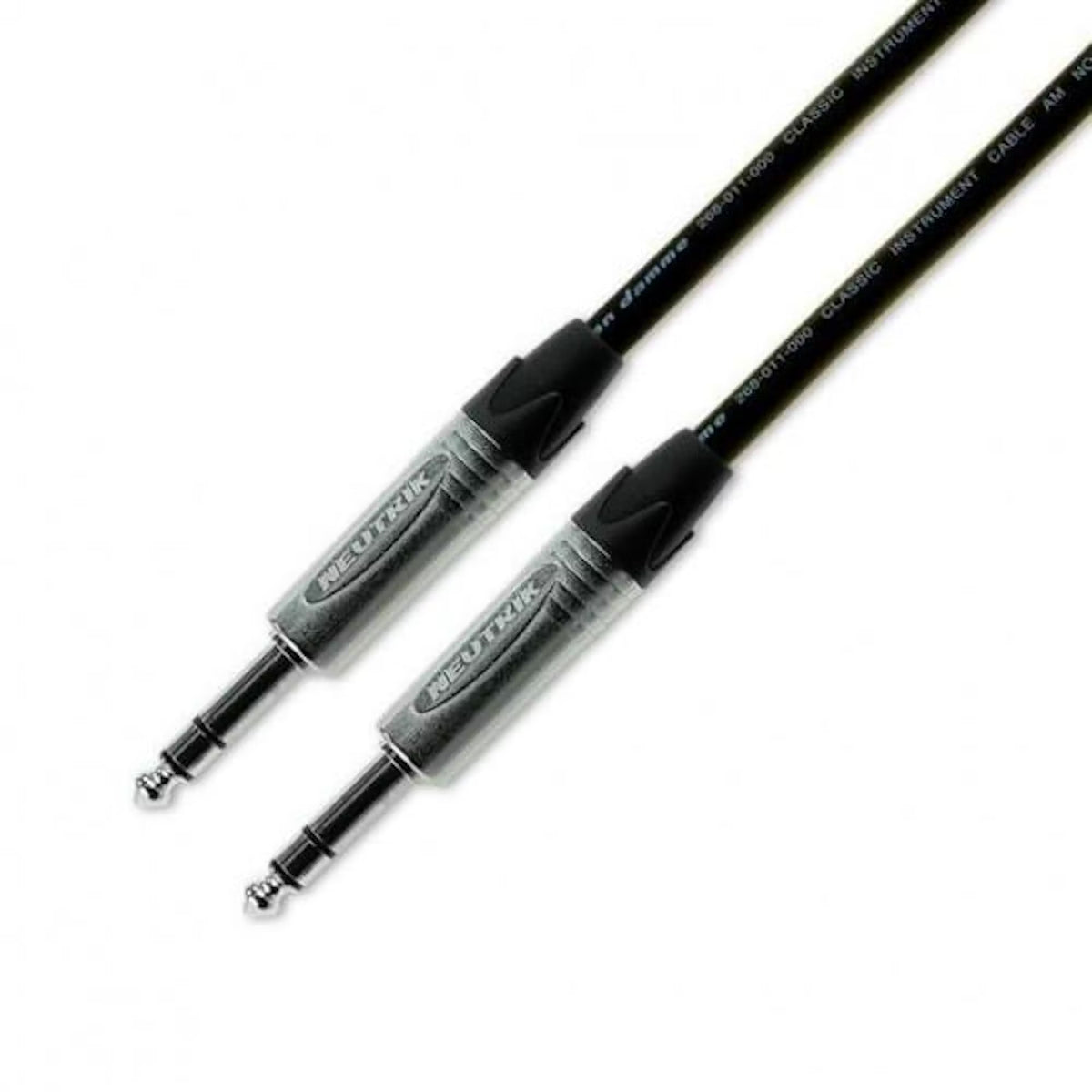 Van Damme 5m stereo jack cable with Neutrik NP3X 6.35mm TRS plugs at both ends