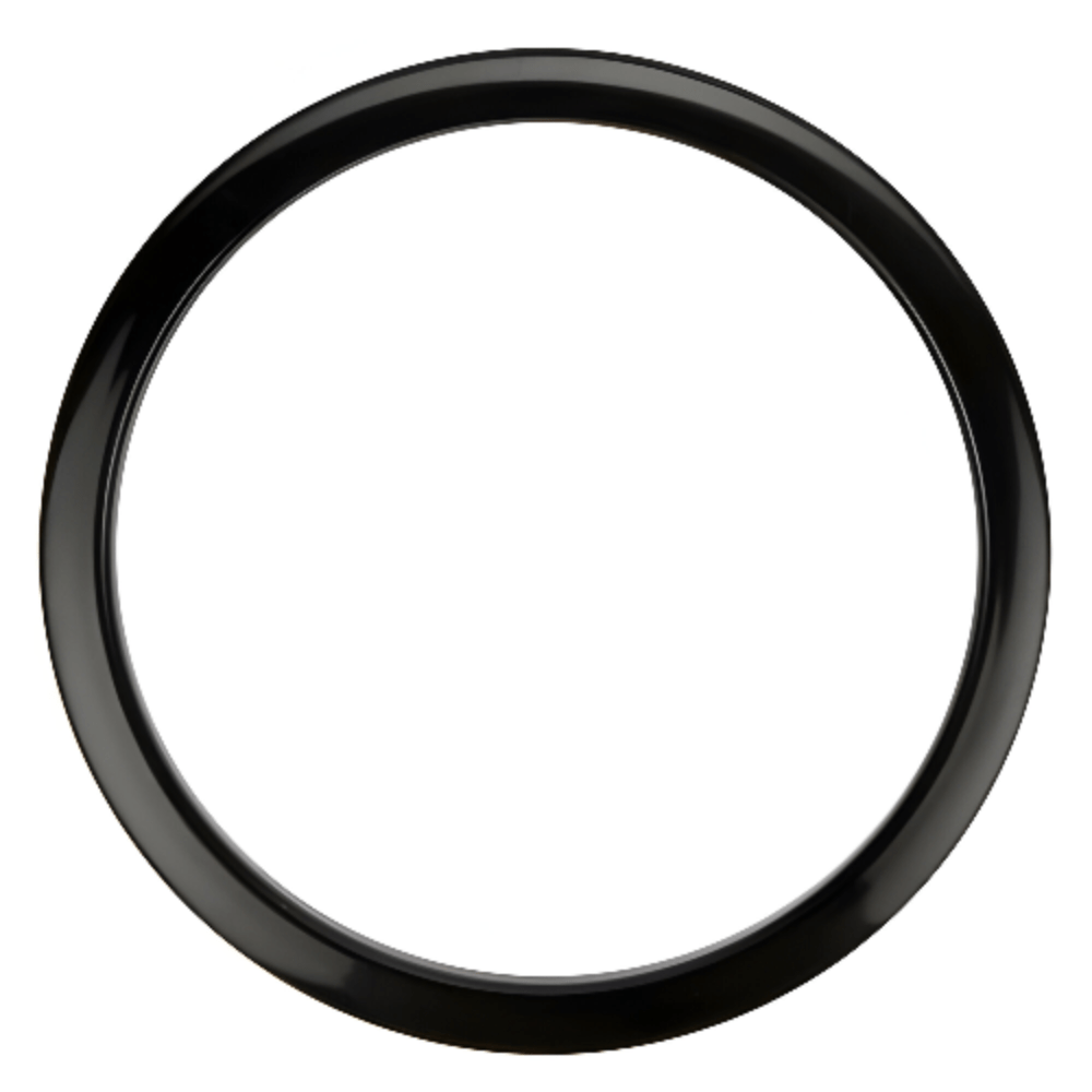 Black Bass Drum O's 5in port ring (HBL5) shown on its own