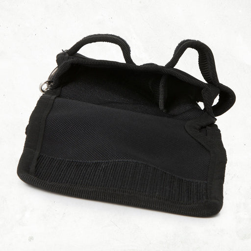 Dirty Rigger Pro-Pocket 2.0 black tool pouch shown open with the flap folded back