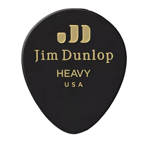 Dunlop Guitar Accessories Dunlop Celluloid Teardrop Guitar Pick – Black, Heavy TourStock