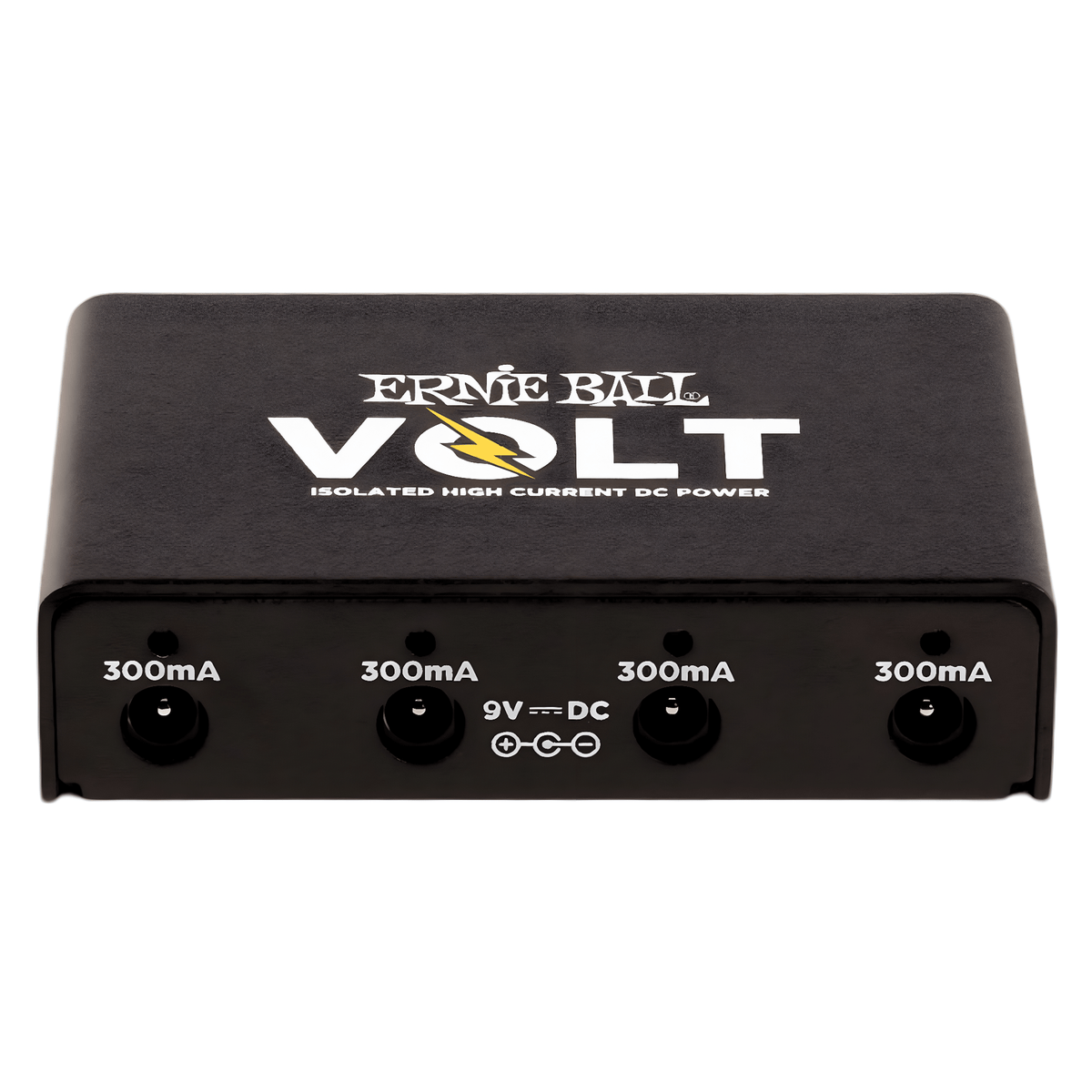 Front panel of the Ernie Ball Volt showing four 9V DC outputs, each marked 300mA