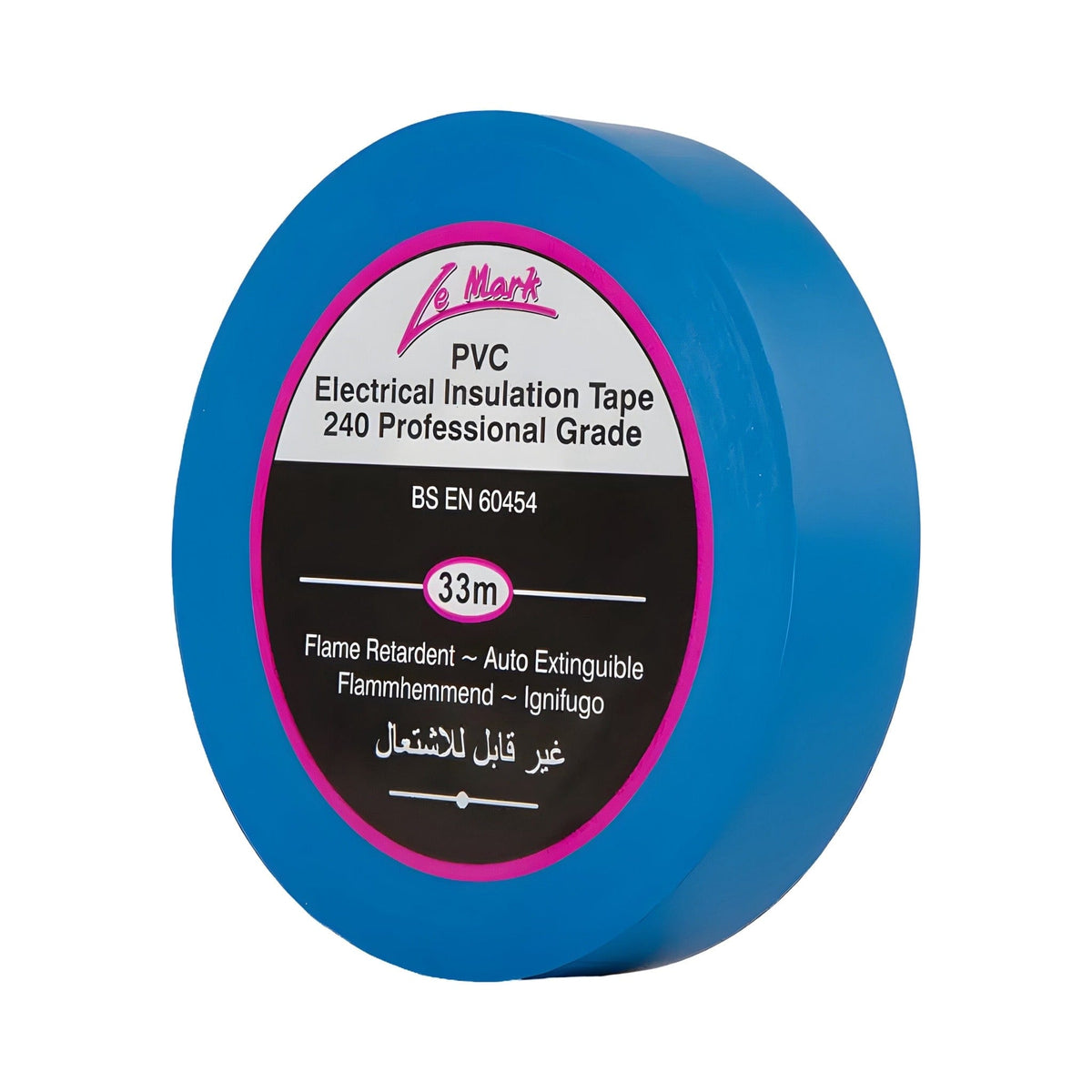 Blue LeMark LX tape roll, 33m PVC electrical insulation tape