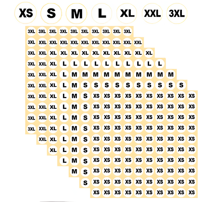 1400pc Merchandise Labelling Stickers