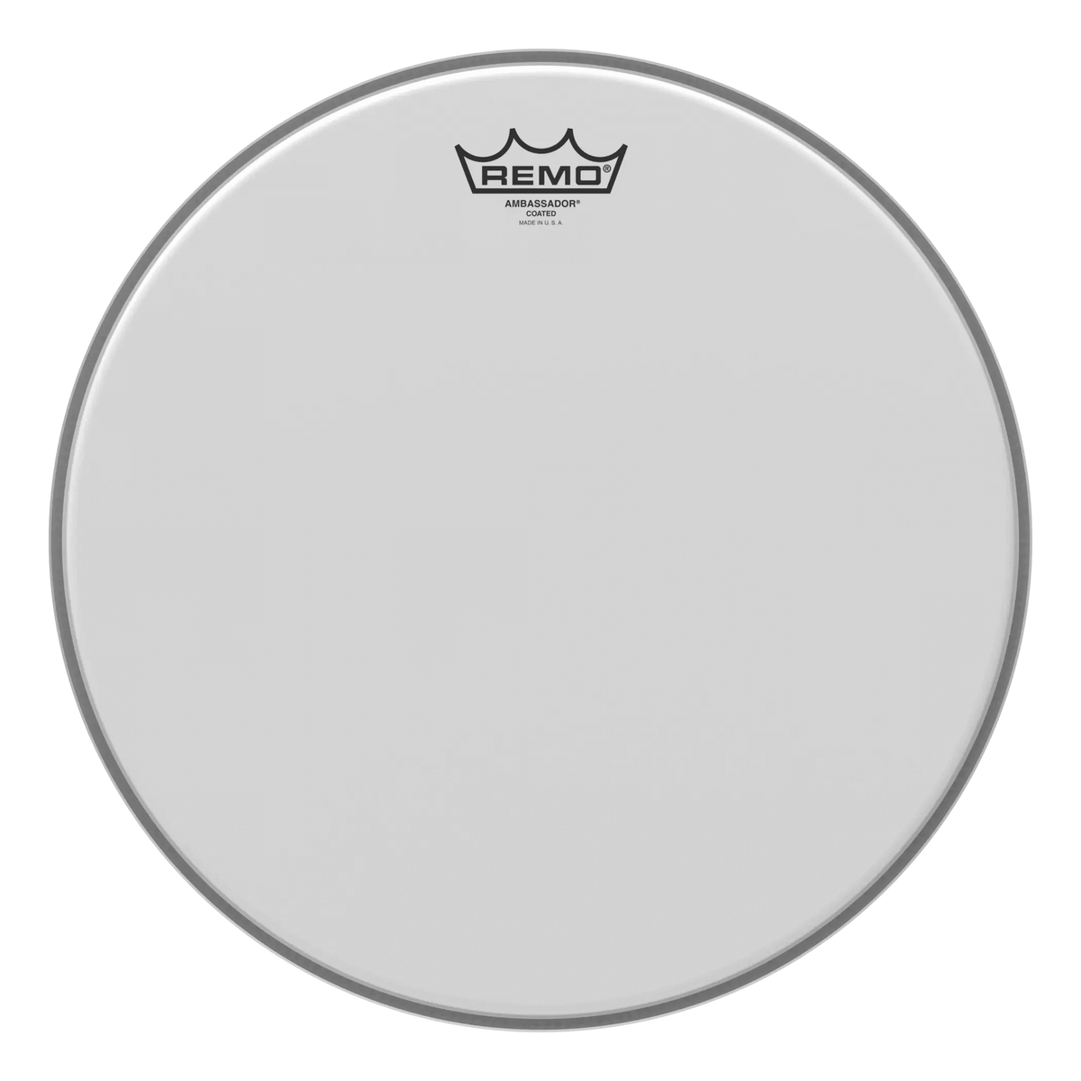 Remo Ambassador Coated head, mid to large size, crown logo at the top
