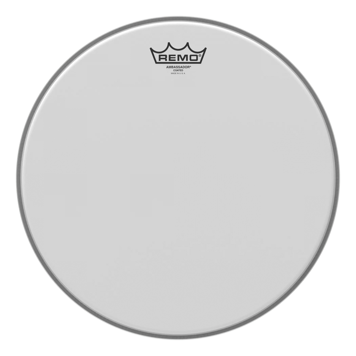 Remo Ambassador Coated head, mid to large size, crown logo at the top