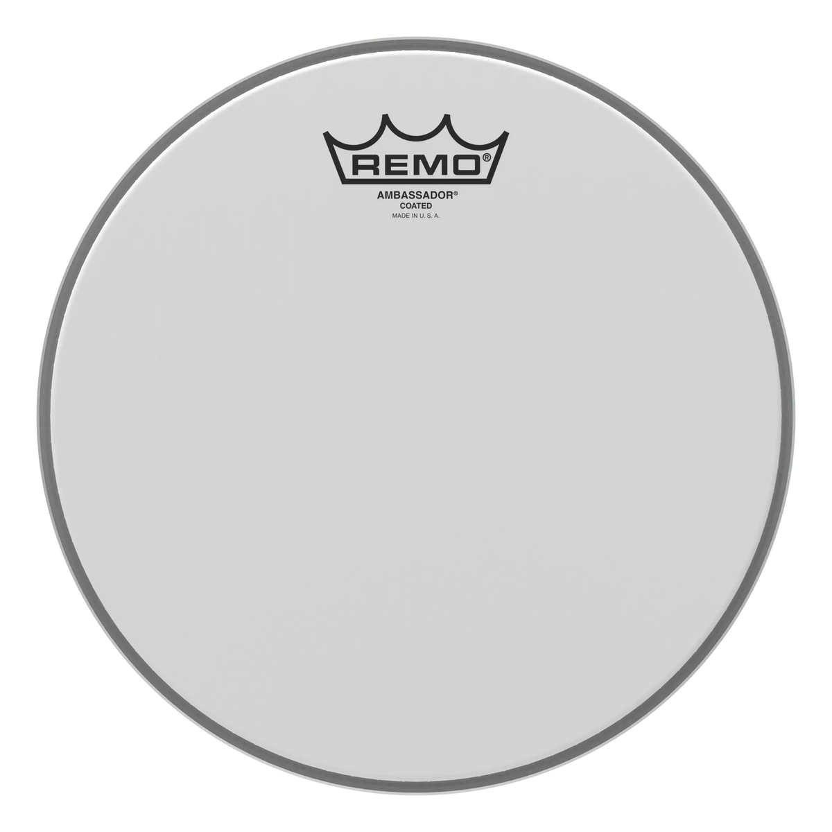 Remo Ambassador Coated drum head in a small tom size, front view