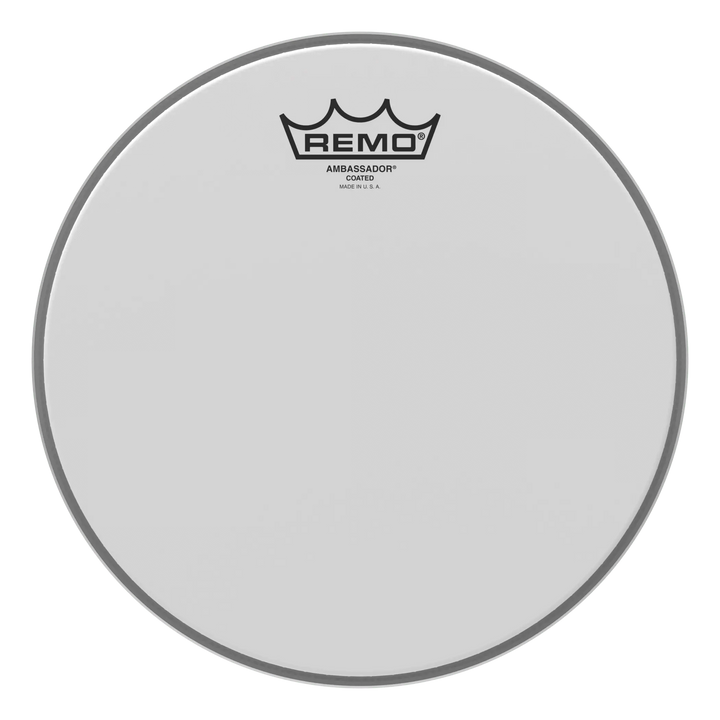 Remo Ambassador Coated drum head in a small tom size, front view