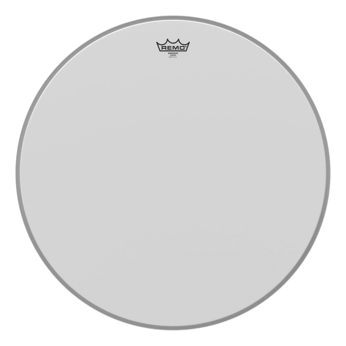Largest Remo Emperor Coated head in the photos, small logo relative to the head