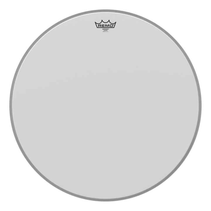 Remo Emperor Coated head, one of the largest sizes shown, front view