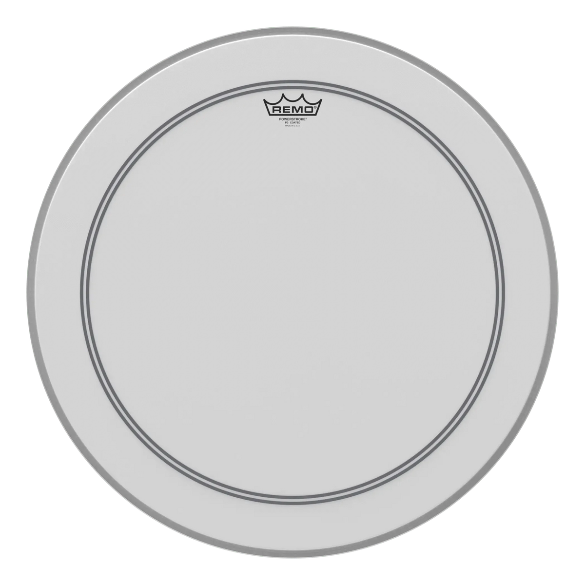 Remo Powerstroke 3 Coated kick drum head, another size, front view