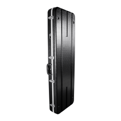 TGI 1304 bass guitar hard case, closed, black ABS shell with aluminium valance and carry handle