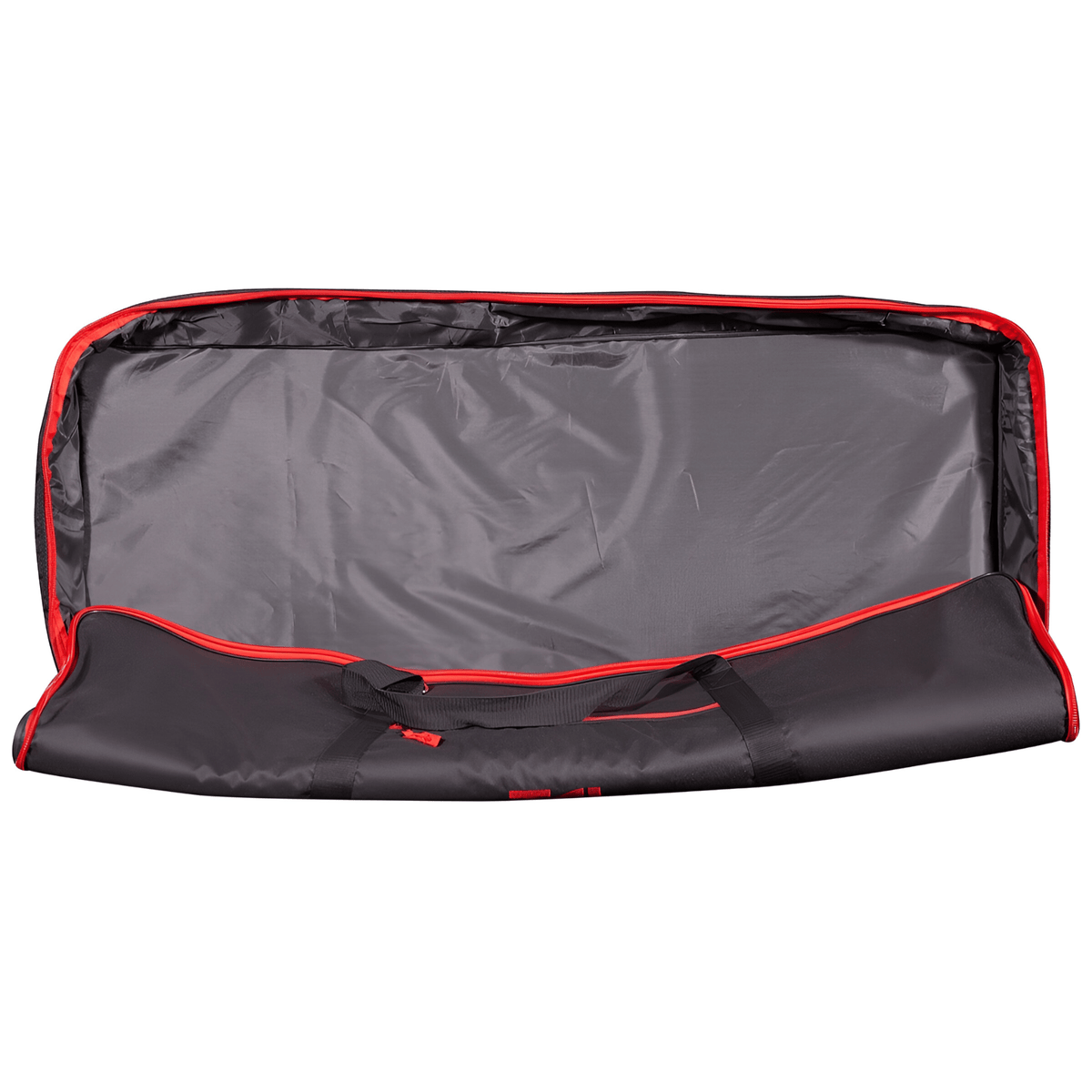 TGI Transit keyboard bag unzipped and opened out to show the grey padded interior lining