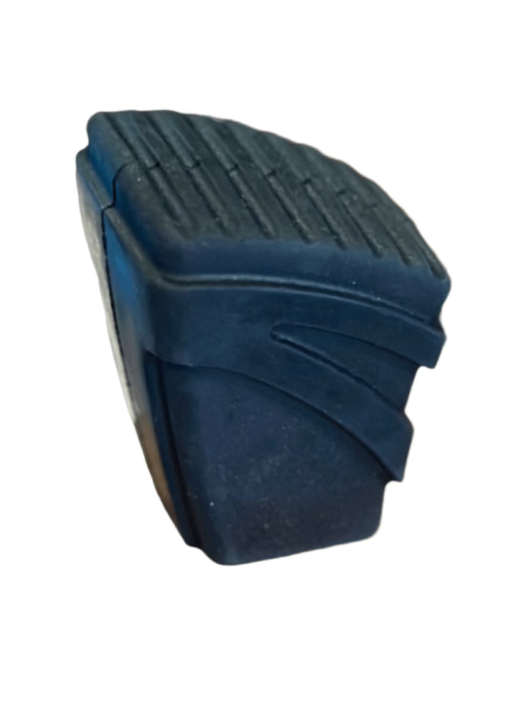 Custom Percussion replacement throne base foot from the side, showing the grooved black rubber sole